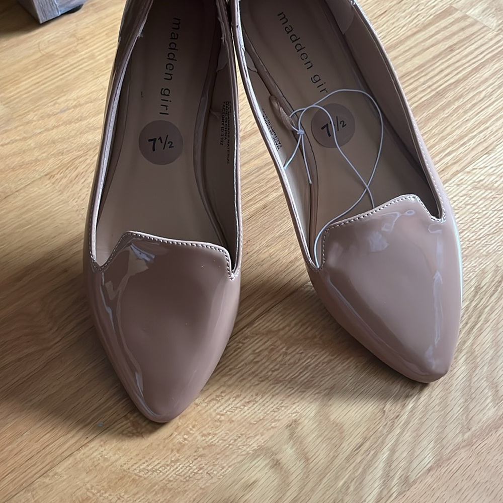 Madden girl patent nude pointed toe flats - Picture 3 of 5